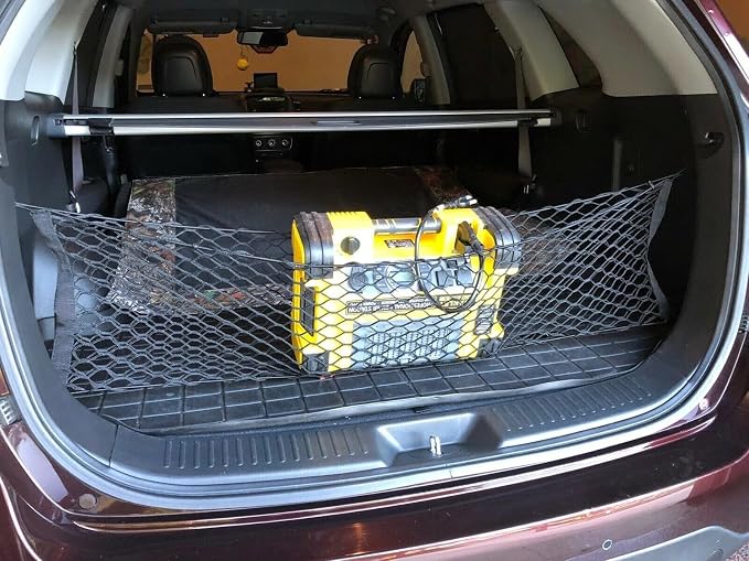 Trunk Organizer Cargo Net for KIA Sorento 2014-2026 – Envelope Style Cargo Net for SUV – Premium Mesh Elastic Car Trunk Organizer Vehicle Carrier Storage – Compatible with Sorento
