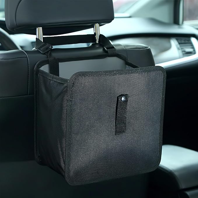 Foldable Car Trash Can, Waterproof Leakproof Hanging Auto Garbage Can, Multifunctional Large Capacity Vehicle Garbage Bag Storage Bag Organizer, Interior Car Accessories (Large)