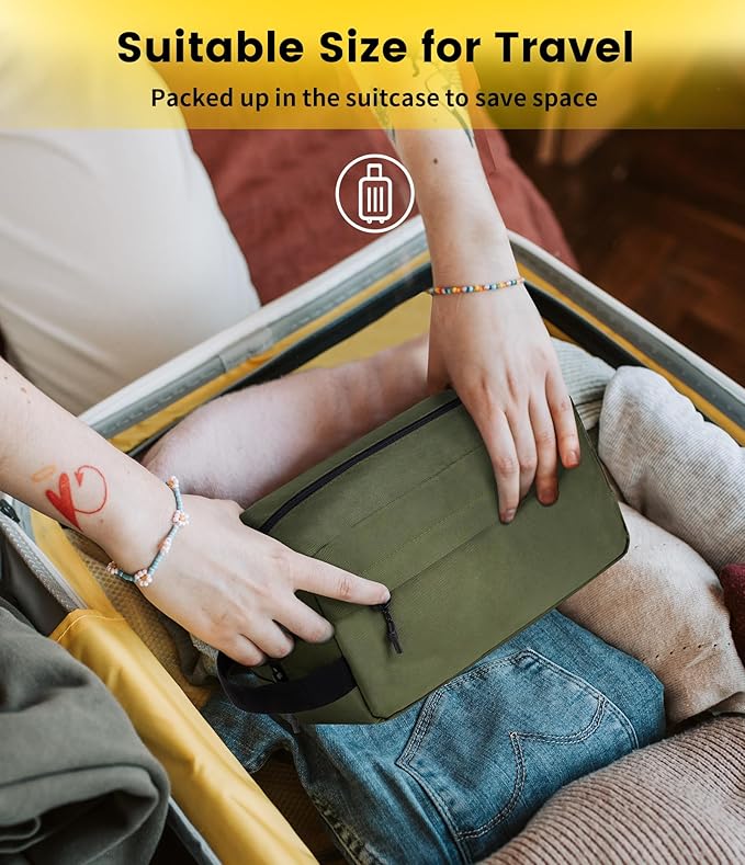 Vorspack Travel Toiletry Bag for Men - Hanging Toiletries Bag Water Resistant Travel Bag for Toiletries Accessories