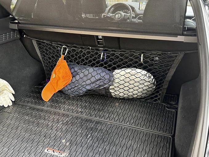 Rear Trunk Seats Organizer Cargo Net for Mazda CX-5 2013–2026 – Envelope Style Cargo Net for SUV – Premium Mesh Car Trunk Organizer Vehicle Carrier Storage – Compatible with Mazda CX-5