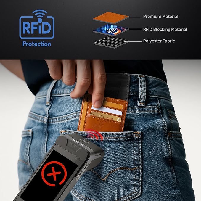 Mayski Slim Wallet, Credit Card Holder for Women, Minimalist Front Pocket RFID Blocking Card Cases, Small Wallet Women Men(Oiled Wax Brown)