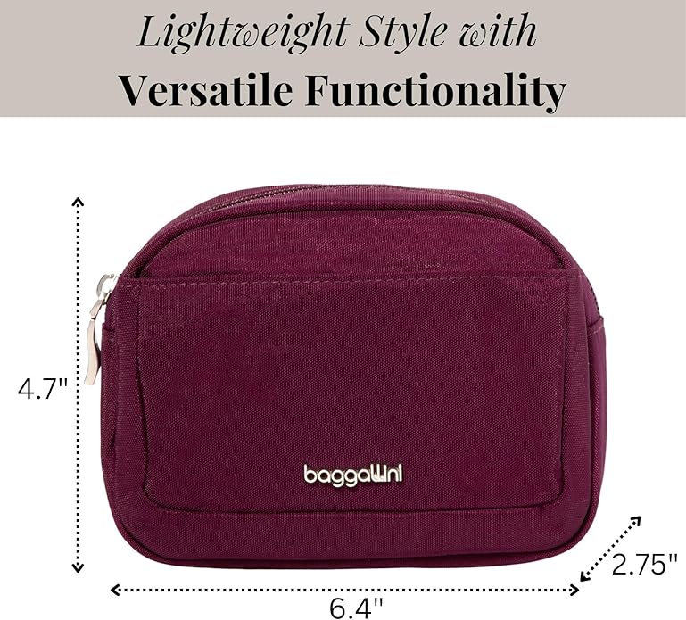 Baggallini Women's Pocket Cosmetic - Lightweight Bag - Travel Essentials Makeup Organizer