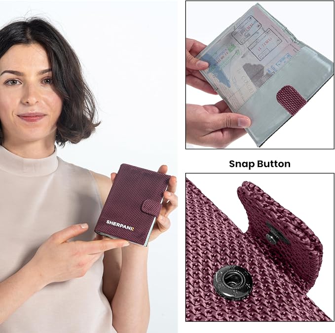 Sherpani Vienna, RFID Blocking Passport Holder, Travel Passport Cover Wallet, Travel Documents Organizer Protector, Travel Gift (Smoky Orchid)