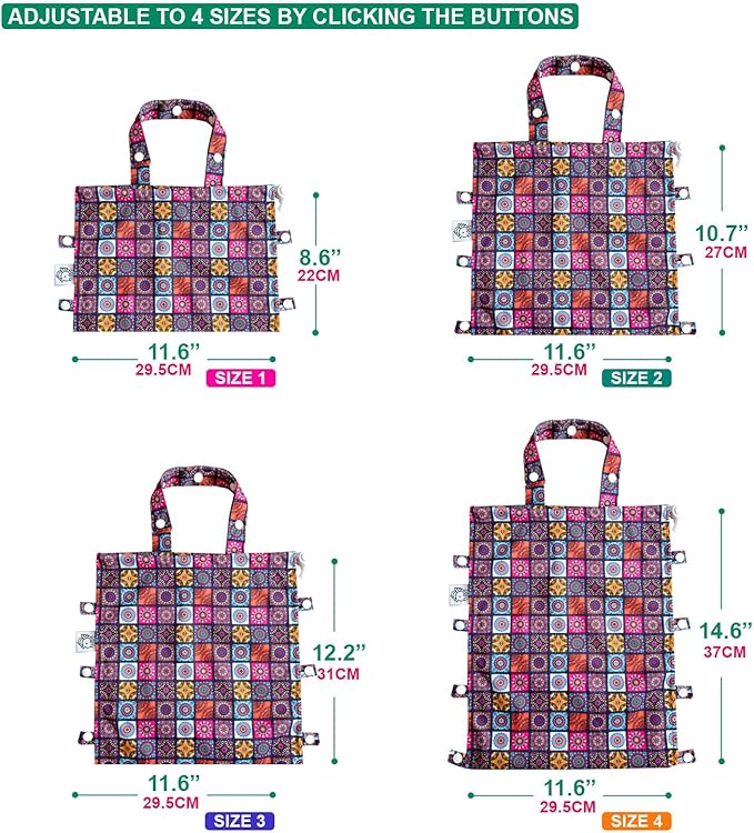 FLOCK THREE Leak-Proof Waterproof Car Trash Bag Foldable Multipurpose Trash bin Container Storage Cute Grocery Organizer Bag for Automotive Front or Back Seat in Cars SUVs and Trucks (Batik)