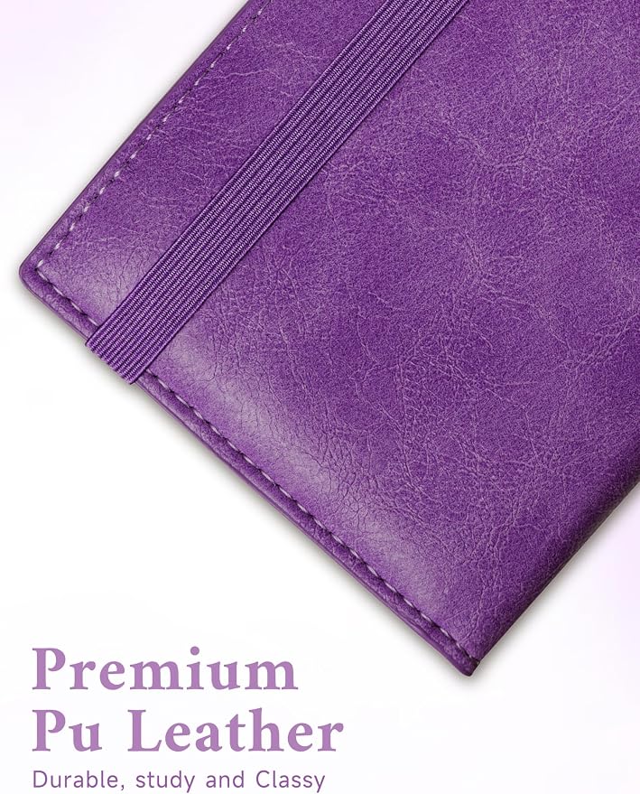 Zreal Checkbook Cover for Men & Women, Premium Vegan Leather Checkbook Holder for Top & Side Tear Duplicate Checks with RFID Blocking (Lavender)