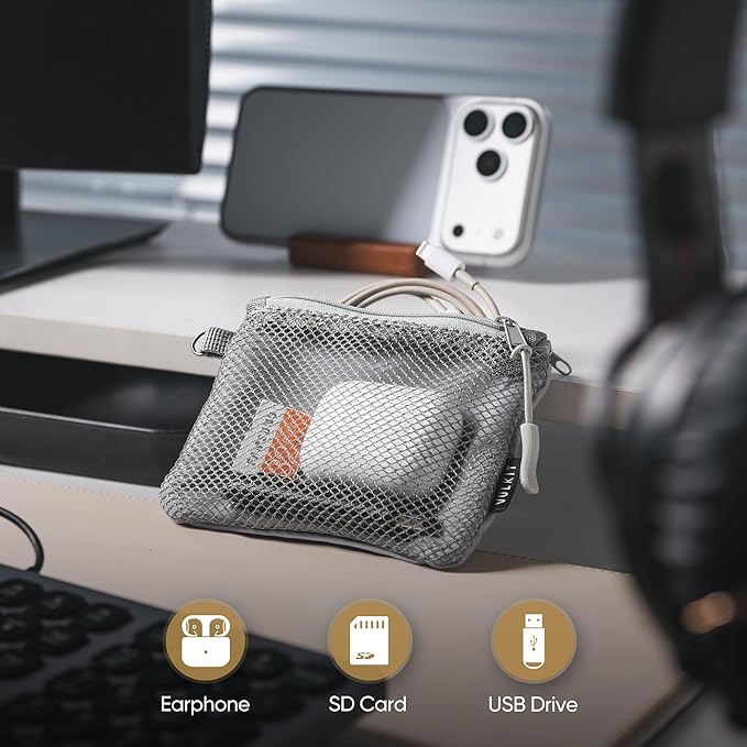 VULKIT Coin Purse Pack of 2 Zipper Wallet Change Purse Slim Travel Pouch Multifunctional Pouch Bag Everyday Carry