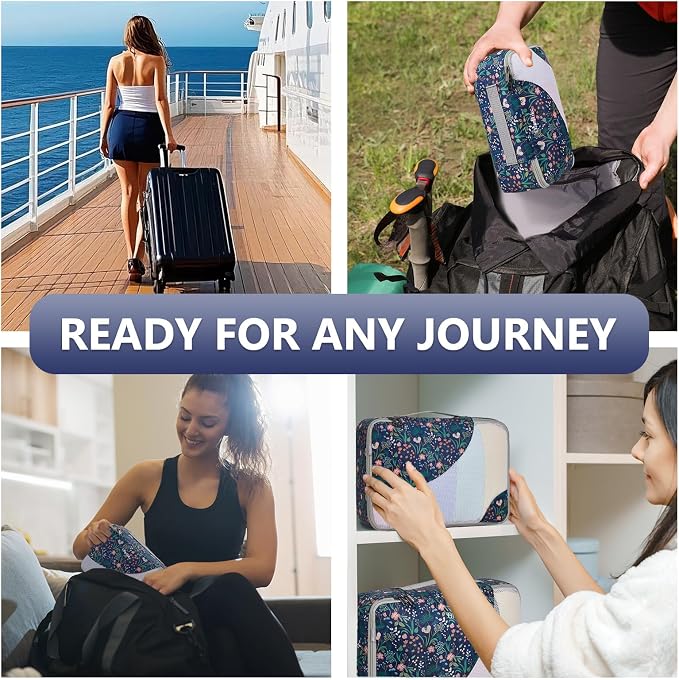 8 Set Packing Cubes for Travel, Gifts for Women Mom,Anti-Tearing Suitcase Organizer,OlarHike Vacation Essentials & Accessories for Cruise Ship