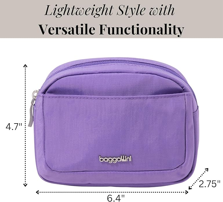 Baggallini Women's Pocket Cosmetic - Lightweight Bag - Travel Essentials Makeup Organizer