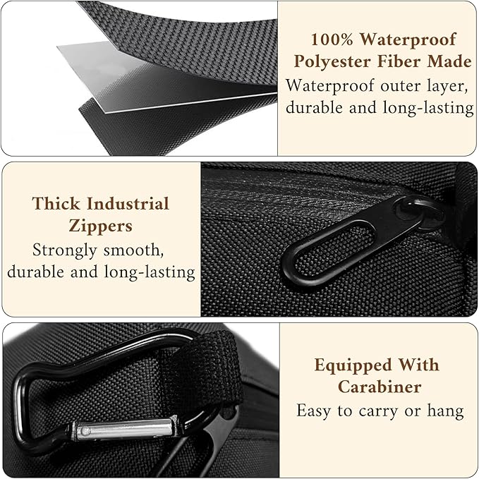 Small Toiletry Bag for Men, Travel Bag Waterproof and Foldable for Storage Mini Toiletry Bag Equipped With Carabiner for Easy Portability (black)