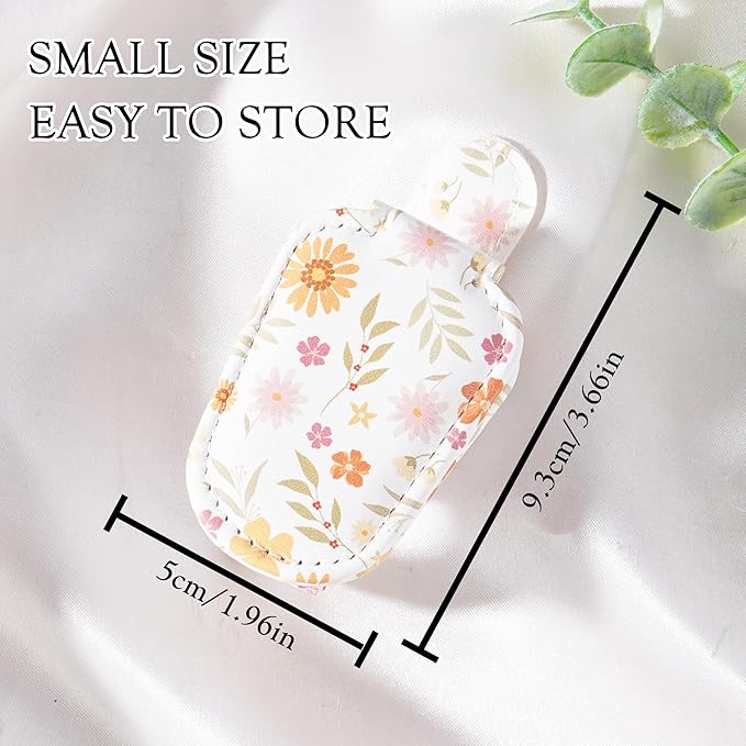 HemerVows Sunglass Holder for Car, Vibrant Floral Print Magnetic Leather Visor Sunglasses Holder Clip, Universal Sun Visor Accessory Eyeglass Clip for SUV Pickup Truck