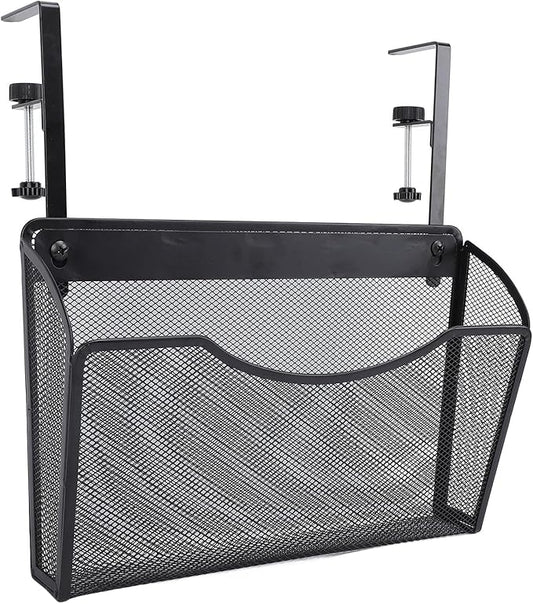 TOPINCN Desk Side Storage, Adjustable Hanging Under Desk Storage Organizer Clamp on Desk Organizer for Office Dormitory and Home (Black)