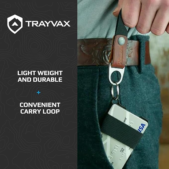 Trayvax Keyton Leather Keychain, Quick Release Carabiner Clip Key Chain for Men and Women, Stainless Steel