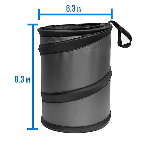 FH Group Automotive Waterproof Portable Collapsible Small Trash Can Garbage Container fits Most Cars,Polyethylene, SUVs, and Trucks Pink