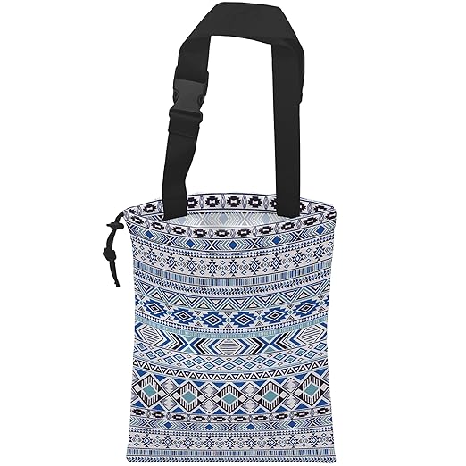 Car Trash Bag Hanging Sprites Tribal Motifs Car Trash Can Waterproof Garbage Bag Hanging for Car Back Seat with Adjustable Straps and Drawstring for Car Accessories Vehicle Travelling