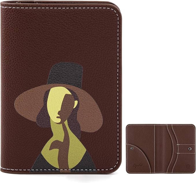 Lychii Slim Passport Holder RFID Blocking Travel Wallet - PU Leather Protector Case for Quick TSA Access, Secure Boarding Passes & ID Cards for Men Women International Travel