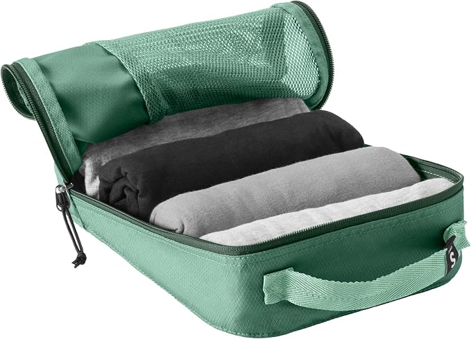 Eagle Creek Pack-It Isolate Extended Stay Set - Includes Shoe Sack, M Clean/Dirty Cube, 2x M Isolate Cube & 2x L - Travel Essentials - Willow Green