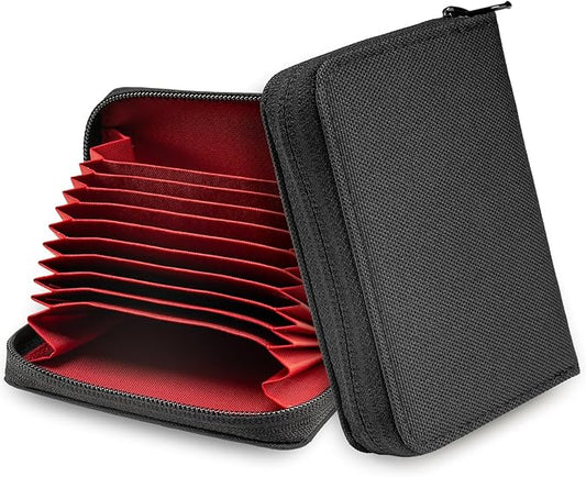 TACTICAL_GEEK PC1 EDC Durable 11-Slot Nylon Card Holder for Credit Cards, Lightweight Zippered Minimalist Wallet for Men and Women, Ideal for Work Travel, with Coin Pouch, Ultra-light and Waterproof,