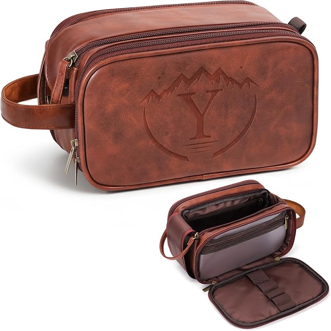 Toiletry Bag for Men,Mens Toiletry Bags for Traveling,Toiletries Travel Bag for Shaving Kit,Personalized Travel Bag Toiletry,Birthday Gifts for Men Husband (Y)
