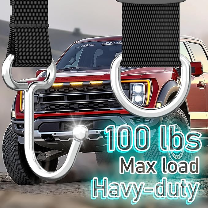 Car Headrest Hooks for Purse and Bags, Purse Holder for Car, Adjustable Back Seat Hanger, Metal Heavy Duty 100 lbs (D4)