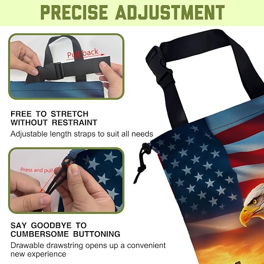 Cross American Flag Car Trash Bag Eagle Waterproof Car Trash Bag Hanging Leakproof Car Garbage Bag Washable Reusable Trash Bag For Car Interior Hanging Organizer Storage Vehicle Travelling Camping