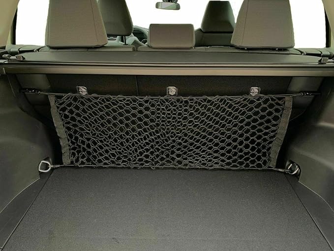 Rear Trunk Seats Organizer Cargo Net for Toyota RAV4 2019–2025 – Envelope Style Cargo Net for SUV – Premium Mesh Elastic Car Trunk Organizer Vehicle Carrier Storage – Compatible with RAV4