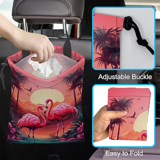 Car Trash Can Waterproof Garbage Bag Hanging for Car Back Seat