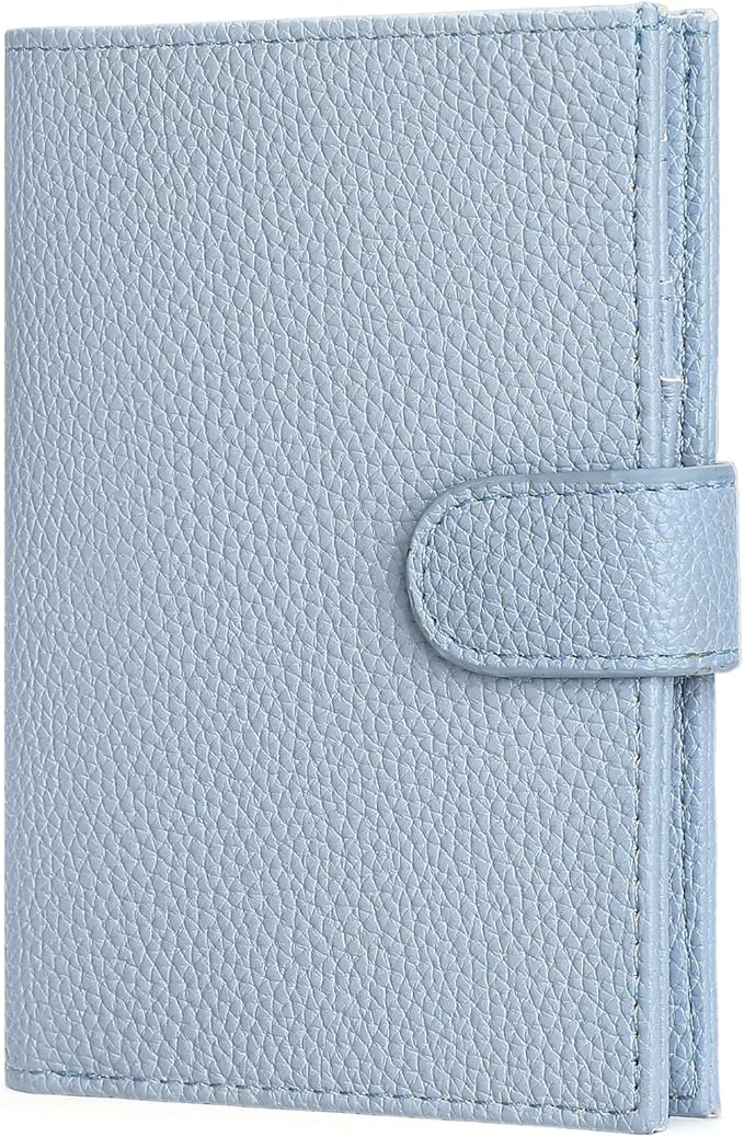 Passport Holder Wallet for Women,RFID Blocking Zippered Coins Pocket and Cash Slot Slim Compact Travel Wallet Passport Cover Case