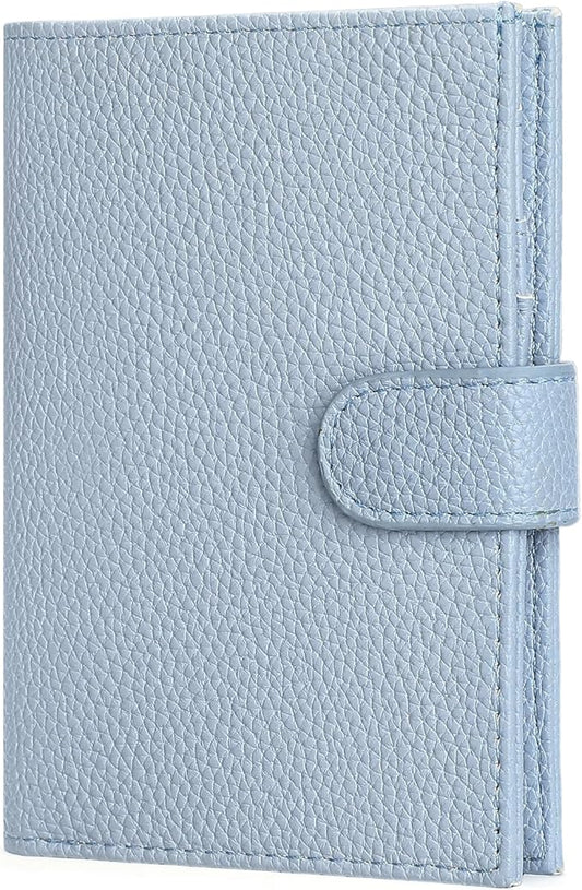 Passport Holder Wallet for Women,RFID Blocking Zippered Coins Pocket and Cash Slot Slim Compact Travel Wallet Passport Cover Case