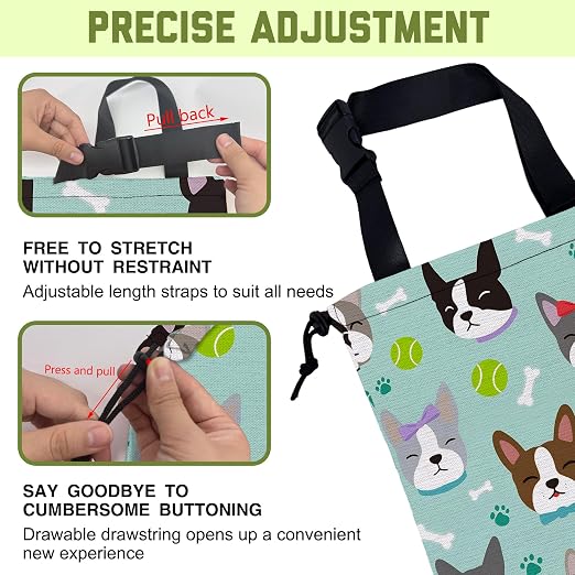 Car Trash Bag Cute Dog Paw Bone Waterproof Car Trash Bag Hanging Leakproof Car Garbage Bag Washable Reusable Trash Bag for Car Interior Hanging Organizer Storage Vehicle Travelling Camping