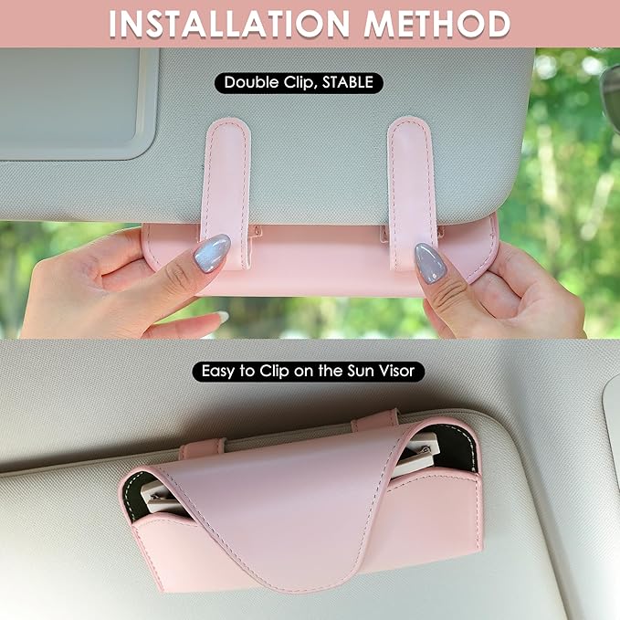 Sunglass Holder for Car Visor, Car Sunglasses Holder Eyeglasses Holder for Visor Accessories
