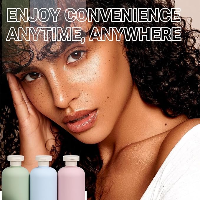 ASEVAT 8.8 oz Plastic Travel Refillable Shampoo Bottles, Empty Squeeze Bottles with Flip Cap, Travel Containers for Shampoo and Conditioner (4 Pcs)