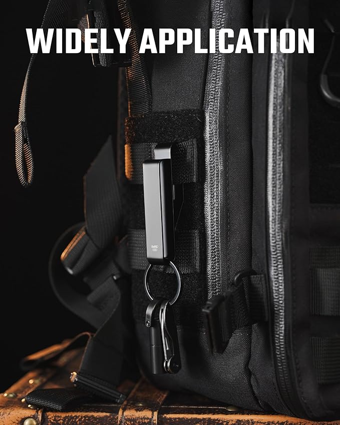 KeyUnity KS08 Practical Stealth Key Ring Holder for Police & Firefighter Duty Belt, Double Side Quick Release Key Holder