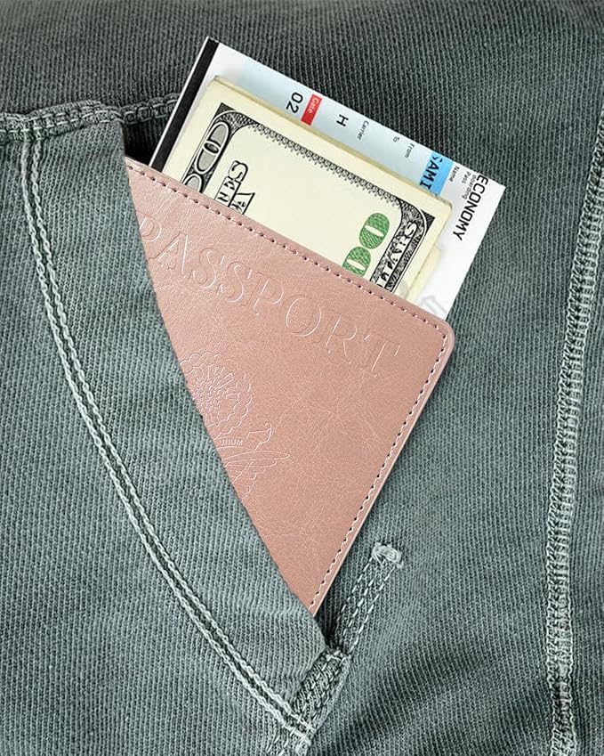 Passport Wallet & Cover Combo - Holds Passport, Vaccine Card & More