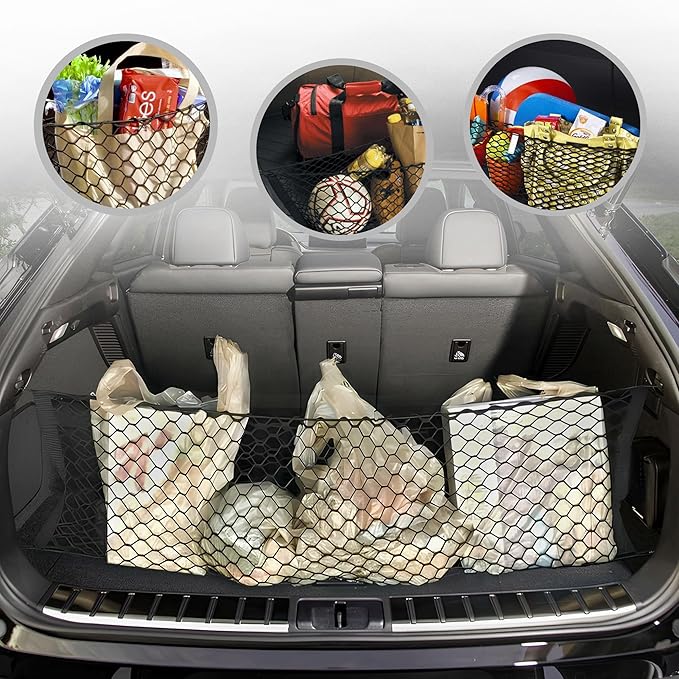 Envelope Style Automotive Elastic Trunk Mesh Cargo Net for Lexus RX 2016-2025 - Premium Trunk Organizer and Storage - Luggage Net for Crossover