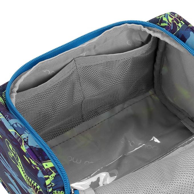 Choco Mocha Kids Toiletry Bag for Boys, Travel Hanging Waterproof Cute Toiletry Bag for Kids Christmas Gifts, Ball Blue