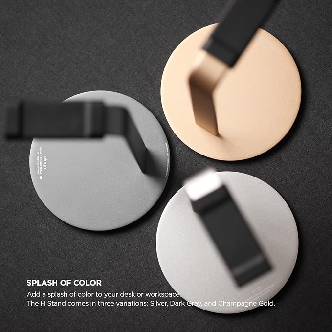 elago® H Stand [Champagne Gold] - [Premium Aluminum][Scratch-Free Padding][Perfect Height][Compatible with AirPods Max and All Headphones][Modern Design] Gaming and Audio Headphones