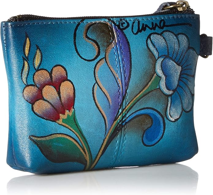 Anna by Anuschka Women's Hand Painted Leather Coin Pouch Purse