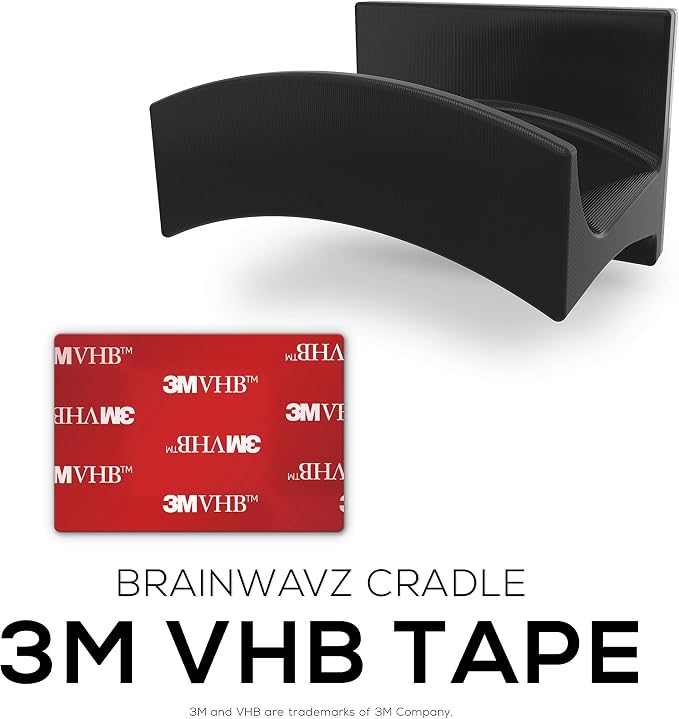 BRAINWAVZ Cradle Large - 2PK - Headphone Stand Holder, Universal Hanger for Sennheiser, Sony, Bose, Beats, AKG, Audio-Technica, Gaming Controller, Cables, Gamepad & Other Gaming Accessories Hook