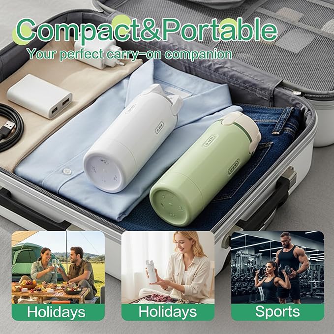 4 in 1 Travel Dispenser Bottle for Flying Essentials Camping Toiletries Pump Leak Proof Size Portable Containers for Shampoo Lotion Creams Body Wash Conditioner Refillable Attached Label (White)