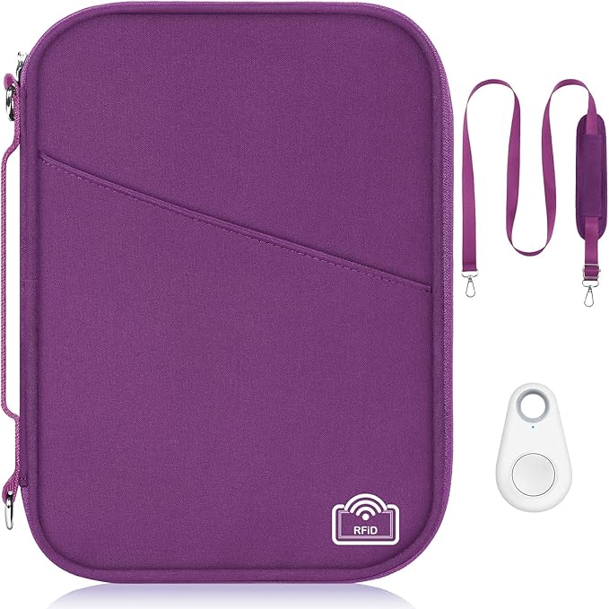 EcoVision Family Passport Holder for Travel with RFID Blocking, Traveling Essentials Organizer Pouch Bag, Light Passport Wallet for Travel Must Haves Accessories for Women Men