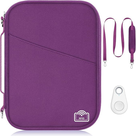 EcoVision Family Passport Holder for Travel with RFID Blocking, Traveling Essentials Organizer Pouch Bag, Light Passport Wallet for Travel Must Haves Accessories for Women Men