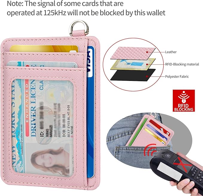 EcoVision Slim Minimalist Front Pocket Wallet, RFID Blocking Credit Card Holder Wallet with Detachable D-Shackle for Men Women