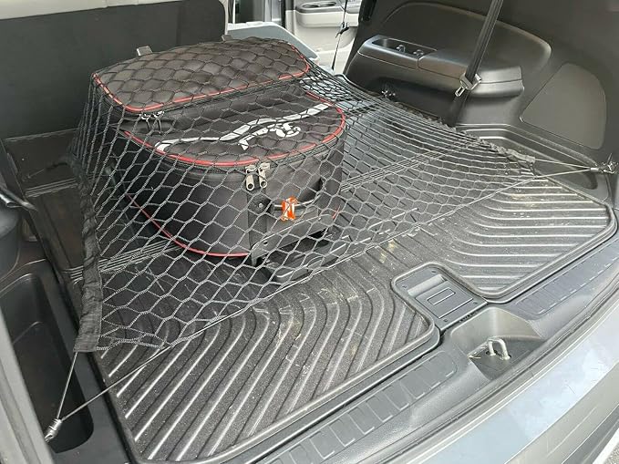 Rear Trunk Organizer Cargo Net for Honda Pilot 2016-2026 – Floor Style Cargo Net for SUV – Premium Mesh Elastic Car Trunk Organizer Vehicle Carrier Storage – Compatible with Pilot