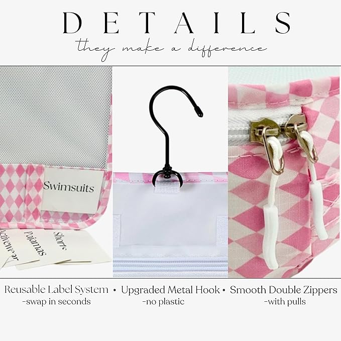 Packing Cubes Set-Cute Packing Cubes for Travel, Luggage Organizer Bags for Suitcase, Perfect for Kids and Family, Floral, Neutral & Aesthetic Travel Organizer Set -Pink