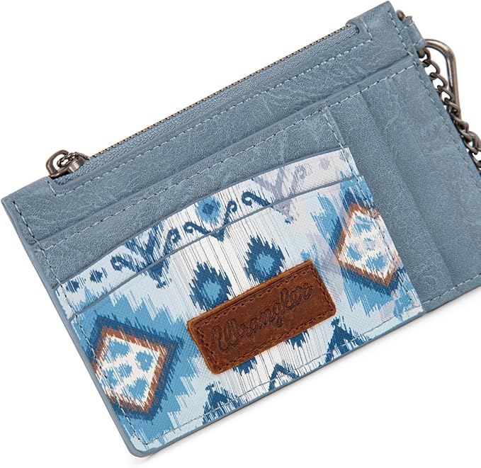 Montana West X Wrangler Aztec Wallet Card Holder Small Wallets Woman Slim Wristlet Keychain Wallet, Card Cases & Money Organizers Ladies Female with Coin Purse