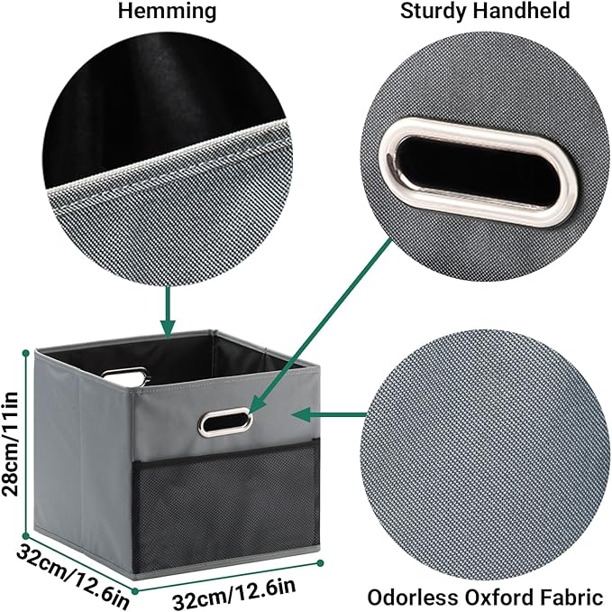 Foldable Car Trunk Organizers, Collapsible Storage Bins with Leakproof Liner, Waterproof Multipurpose for SUV, 2 Pack, Grey