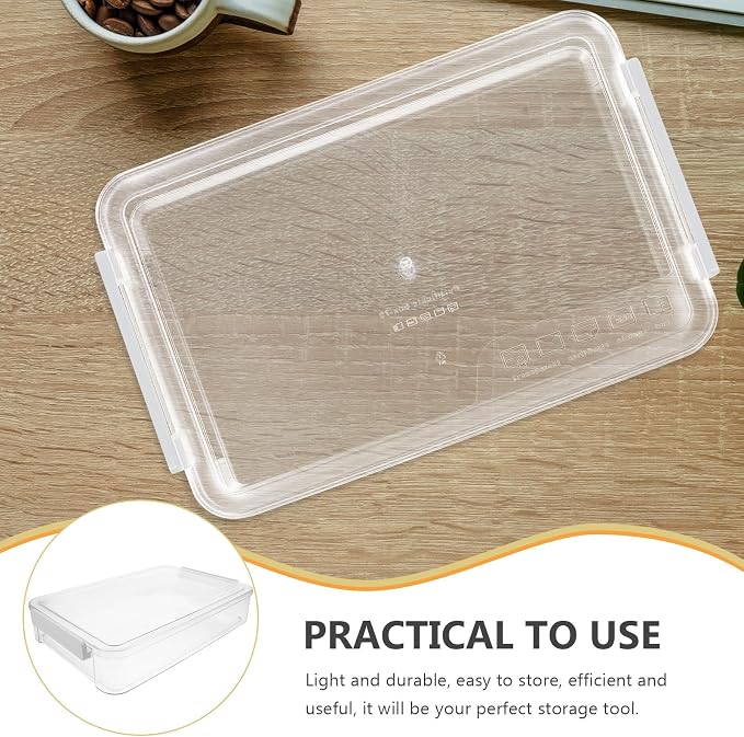 Hemobllo Stackable Large Document Box File Organizer Case with Lid Desktop File Protector for Office and Home Filing Storage