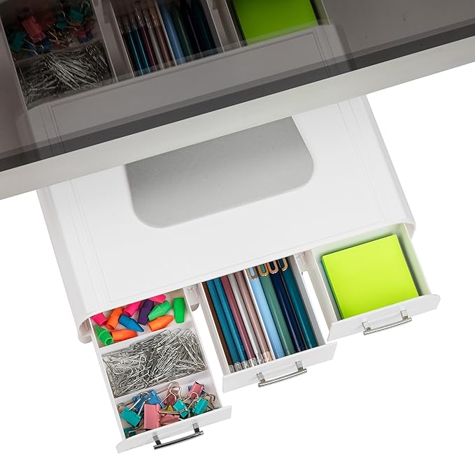 Mind Reader PC, Laptop, IMAC Monitor Stand and Desk Organizer, White