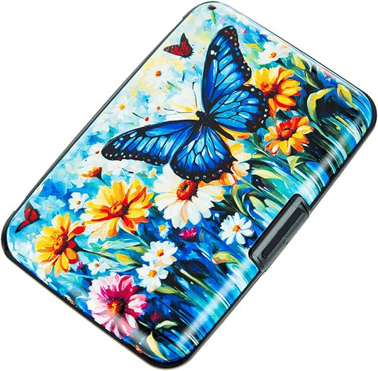 Credit Card Holder Small RFID Blocking Wallet Business Metal Slim Mini Aluminum Hard Case for Women Men