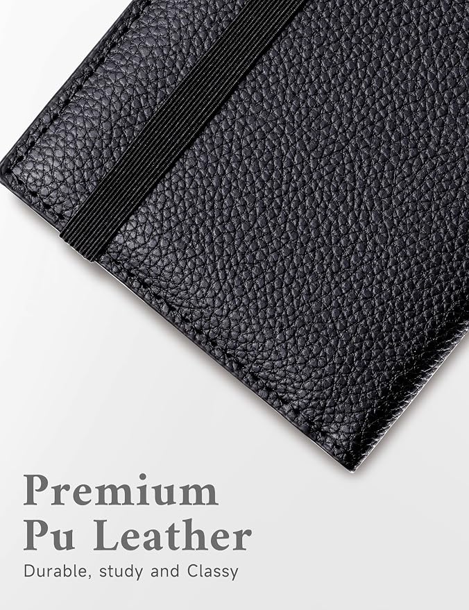 Zreal Checkbook Cover for Women & Men, Premium Vegan Leather Checkbook Holder for Top & Side Tear Duplicate Checks with RFID Blocking (Black)